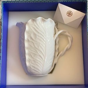 Tory Burch China Lettuce Ware Serving Pitcher
